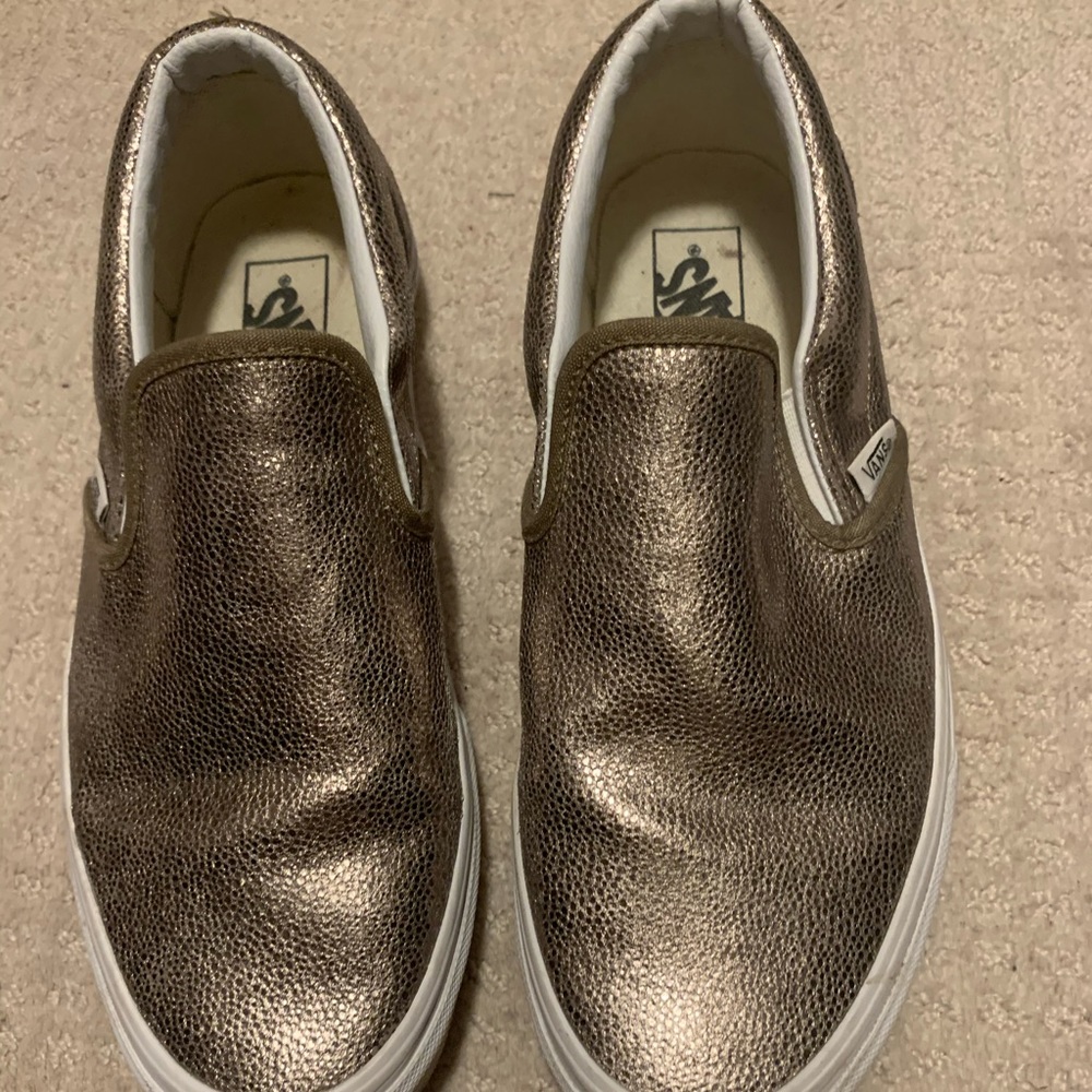 Vans Gold slip-on sneaker, Women’s Size 10